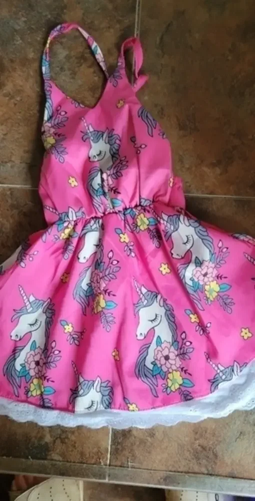 Horse Baby 12 month‎ girls pink sundress NWT unicorns